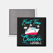 Aimant First Time Cruiser 2026 1st Cruise Vacation Family (Recto/Verso)