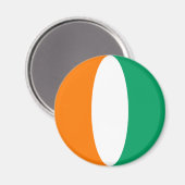 Aimant Fisheye Drapeau de la Côte d'Ivoire (Recto/Verso)
