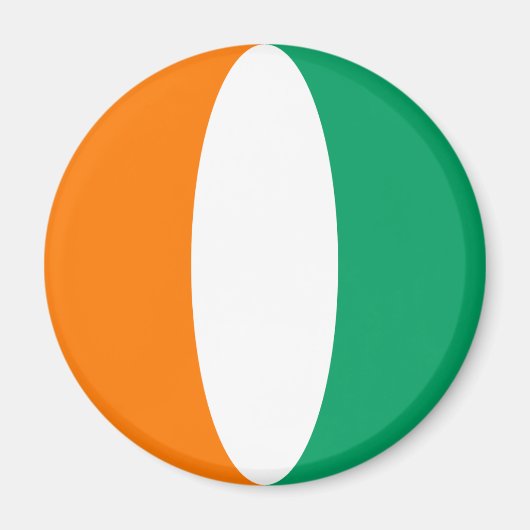 Aimant Fisheye Drapeau de la Côte d'Ivoire (Devant)