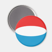 Aimant Fisheye Drapeau Luxembourg (Recto/Verso)