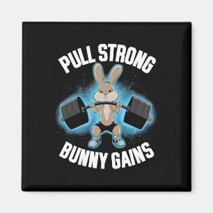 Aimant Fitness Bunny Bodybuilder Tirer de solides gains B