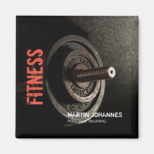 Aimant Fitness Personal Trainer Bodybuilding Modern Sharp (Devant)