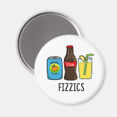 Aimant Fizzics Funny Fizzy Cola Boissons Pun (Recto/Verso)