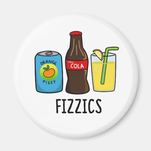 Aimant Fizzics Funny Fizzy Cola Boissons Pun (Devant)