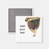 Aimant Flacon avec Emblème de paon (Recto/Verso)