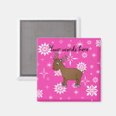 Aimant Flacon blanc et rose de rennes mignons (Recto/Verso)