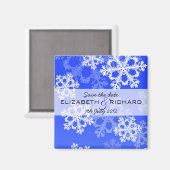 Aimant Flacon de Noël bleu foncé et blanc (Recto/Verso)