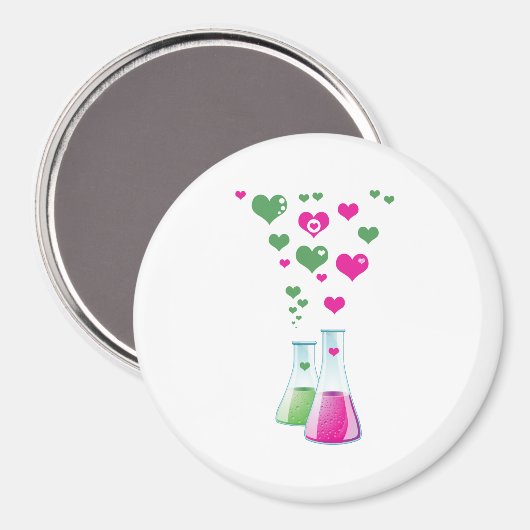 Aimant Flacon, Erlenmeyer, Bécher, Chimie, Laboratoire (Recto/Verso)