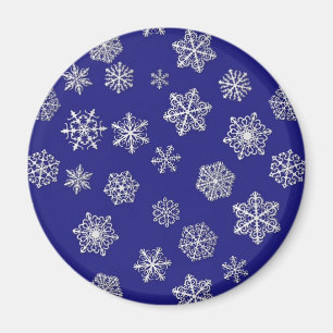 Aimant Flacons de neige blancs contre bleu cobalt profond