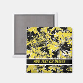 Aimant Flacons de noir, blanc et jaune (Recto/Verso)