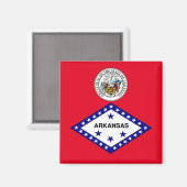 Aimant Flag de l'Arkansas (Recto/Verso)