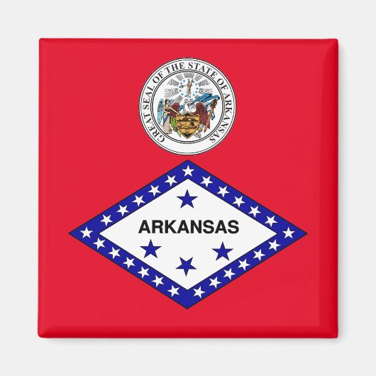 Aimant Flag de l'Arkansas (Devant)