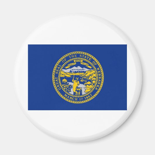 Aimant Flag du Nebraska (Devant)
