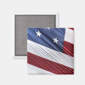 Aimant Flag patriotique américain rouge, blanc et bleu (Recto/Verso)