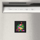 Aimant Flamant de Floride Plante Tropicale Vacances d'Été (In Situ (Lave-vaisselle))