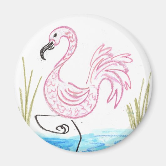 Aimant Flamant Rose #13 (Devant)