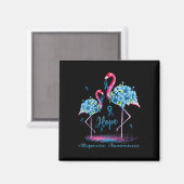 Aimant Flamant rose Alopécie (Recto/Verso)