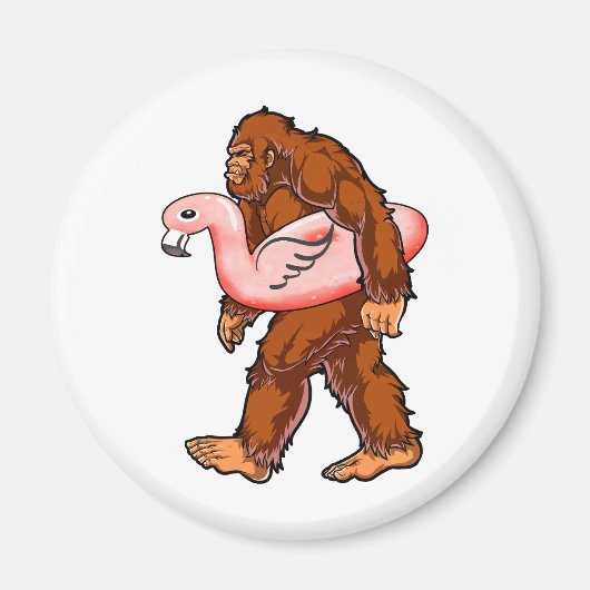 Aimant Flamant rose Bigfoot (Devant)