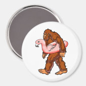 Aimant Flamant rose Bigfoot (Recto/Verso)
