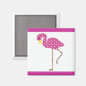 Aimant flamant rose blanc (Recto/Verso)