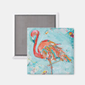 Aimant Flamant rose brillant (Recto/Verso)