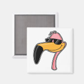 Aimant Flamant rose d'ajustement (Recto/Verso)