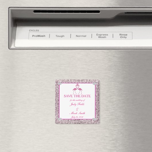 Aimant Flamant rose De Parties scintillant Rose Faux Enre (In Situ (Lave-vaisselle))