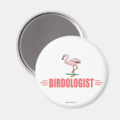 Aimant Flamant rose drôle (Recto/Verso)