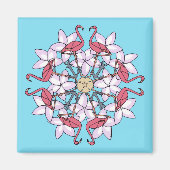 Aimant Flamant rose Mandala-aimant (Devant)
