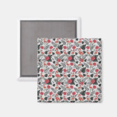 Aimant Flamant rose motif sans couture avec arrière - pla (Recto/Verso)