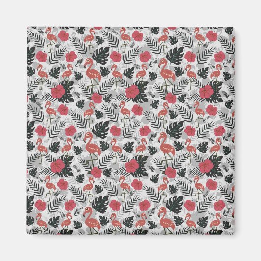 Aimant Flamant rose motif sans couture avec arrière - pla (Devant)