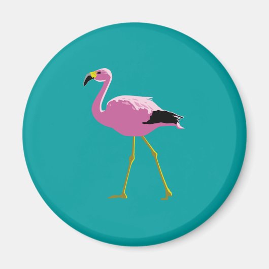 Aimant Flamant rose rose (Devant)