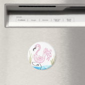 Aimant Flamant rose rose #13 (In Situ (Lave-vaisselle))