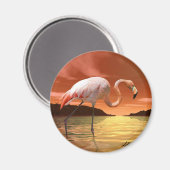 Aimant Flamant rose rose Floride (Recto/Verso)