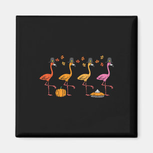 Aimant Flamants roses d'action de grâce drôle Automne Aut