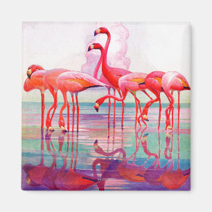 Aimant Flamants roses roses par Francis Lee Jacques