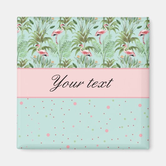 Aimant Flamants roses roses Pois (Devant)