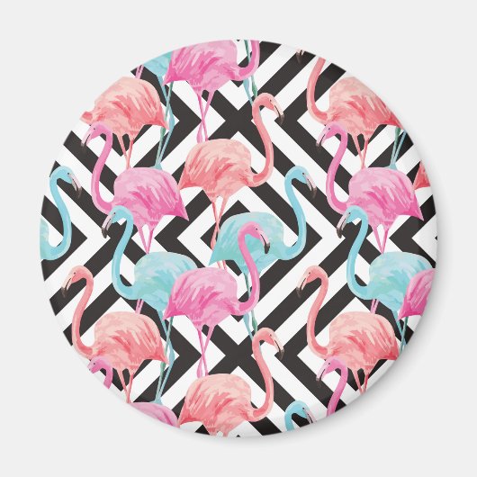 Aimant Flamants roses sur le Motif de conception en gras (Devant)