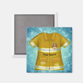 Aimant Flames Shield Firefighter (Recto/Verso)