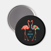 Aimant Flamingo | Accept Understand Love Autism Flamingo (Recto/Verso)