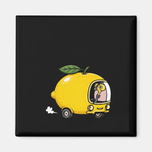 Aimant Flamingo de voiture de citron drôle 1