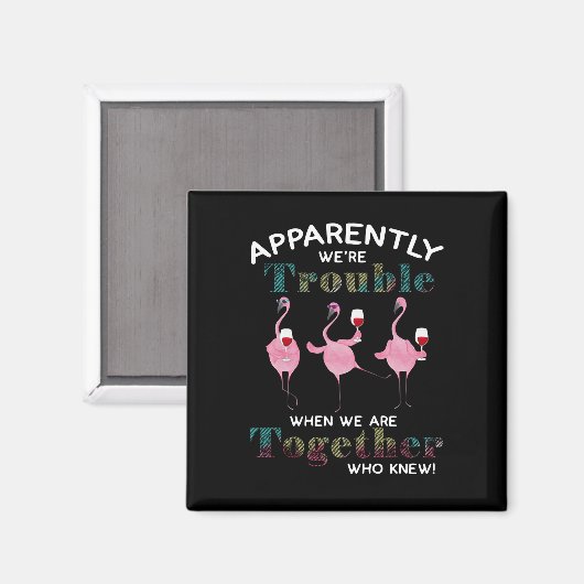 Aimant Flamingos | Apparently We're trouble Flamingos (Recto/Verso)