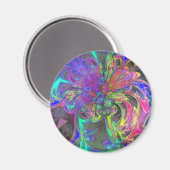 Aimant Flamme de couleur - Turquoise & Violet Deva (Recto/Verso)