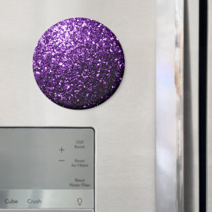 Aimant Flamme de parties scintillant foncé violet brillan
