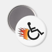 Aimant Flamme fauteuil roulant (Recto/Verso)