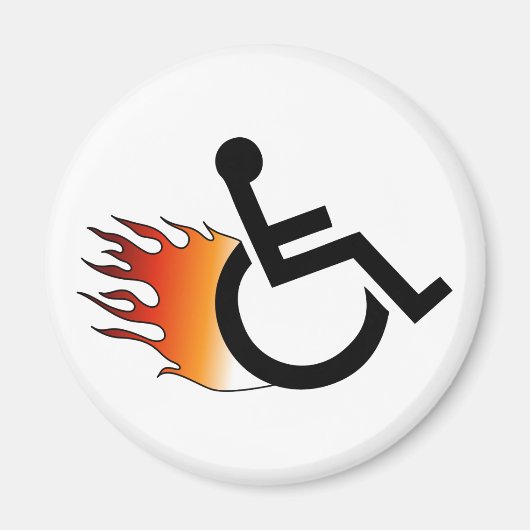 Aimant Flamme fauteuil roulant (Devant)