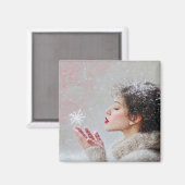 Aimant Flammes de neige (Recto/Verso)