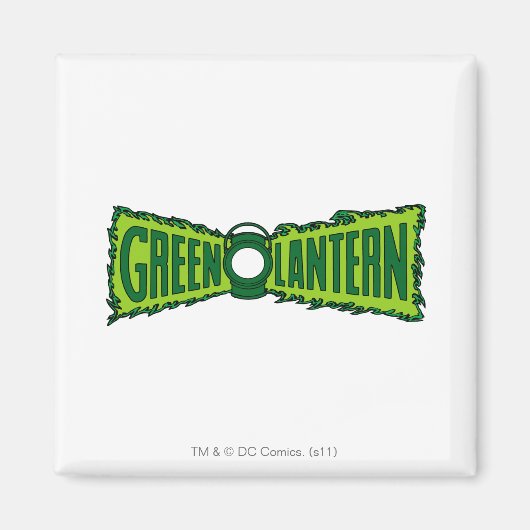 Aimant Flammes du logo vert (Devant)