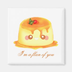 Aimant Flan Espagnol Caramel Lisse Et Crémeux