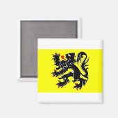 Aimant flandre, drapeau de la belgique (Recto/Verso)